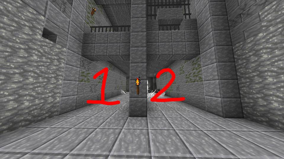 Image 11 — Temple de Worlëst : couloirs 1 et 2, pour la Petite Clef puis la Grande Clef.