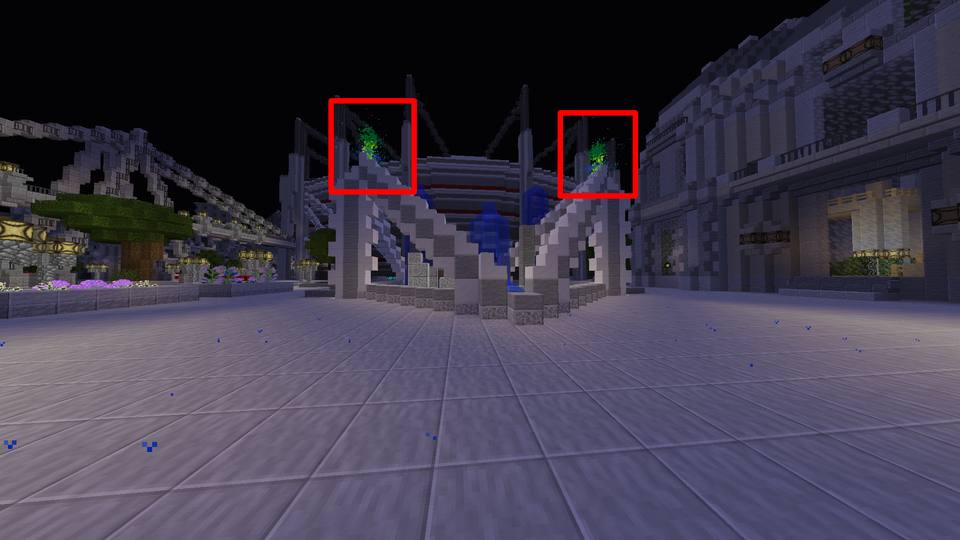 Image 4 — Ancien guide : équipement de secours en haut de la fontaine pendant le combat (présence à confirmer dans le remaster).