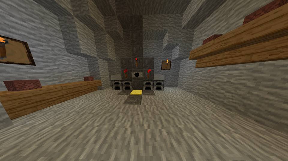 Image 5 — Salle de la cheminée : déposer le charbon sur la plaque pour alimenter l’ascenseur.